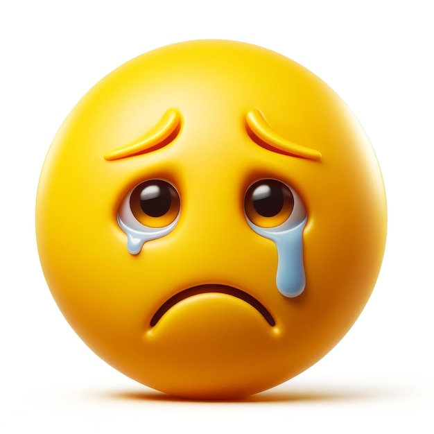 Foto emoji 3d com uma careta triste