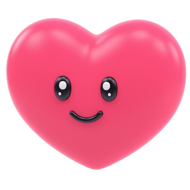 Emoji 3d de corazon sonriente