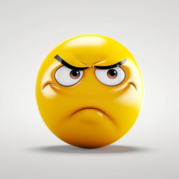 emoji amarillo con cara de enfado
