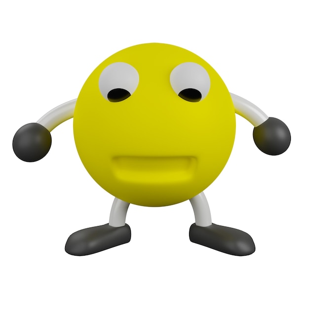 Emoji amarillo divertido 3D Emoticones caras con expresiones faciales