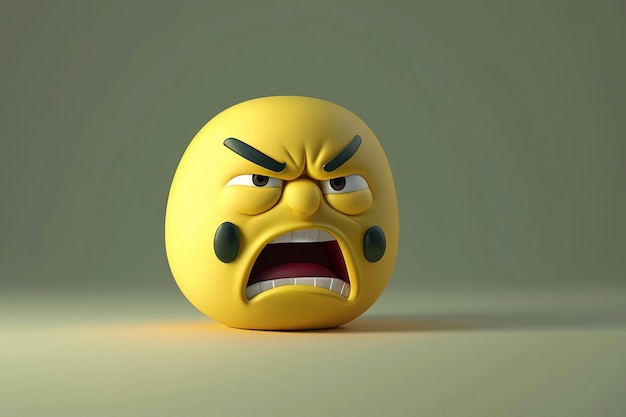 emoji amarillo enojado