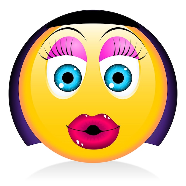 Emoji amarillo mujer niña