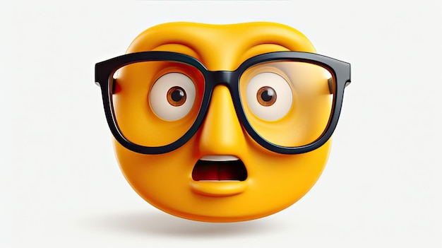 Emoji de cara de nerd con gafas