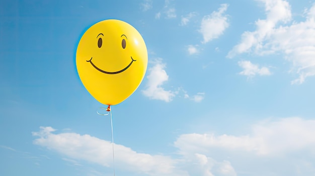 El emoji de la cara sonriente amarillo del cielo