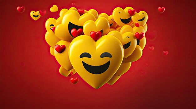 Foto emoji de cara sonriente con corazones