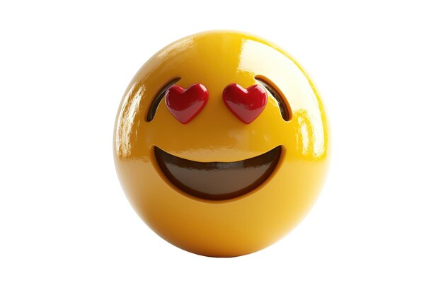 Foto emoji de corazón aislado en blanco