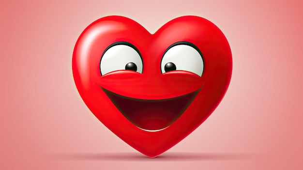 Emoji de corazón rojo en el amor