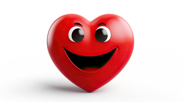 Emoji de corazón rojo en el amor