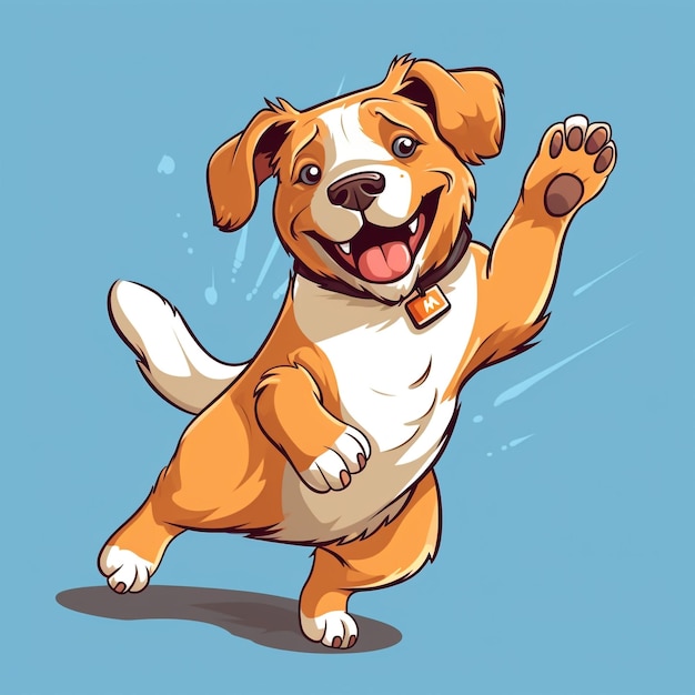 emoji de estilo desenho animado de gesto de lançamento de cão