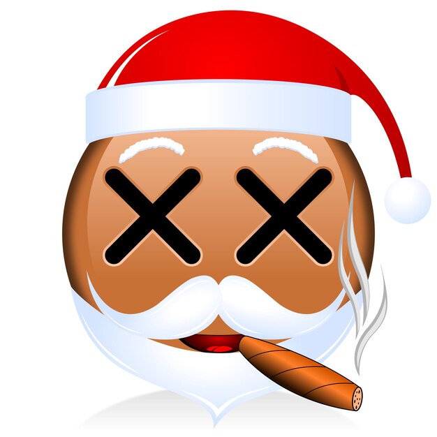 Foto emoji de papai noel preto