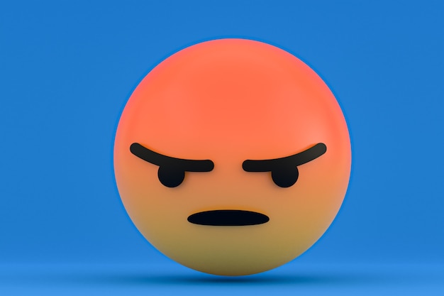 Emoji de reações do Facebook, símbolo de balão de mídia social com padrão de ícones do Facebook