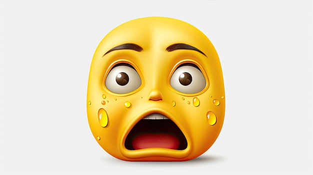 Emoji de rosto chorando em voz alta