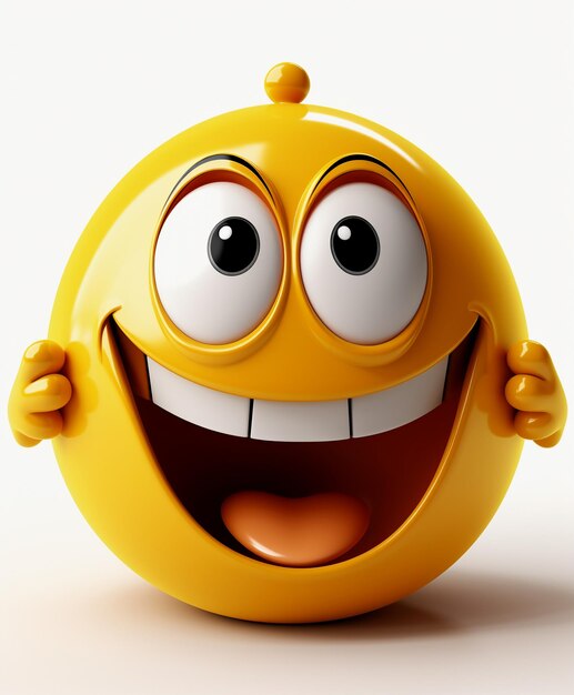 Foto emoji de sorriso e elemento emoji