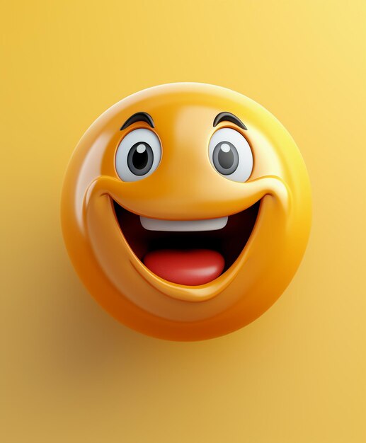 Foto emoji de sorriso e elemento emoji