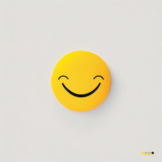 Foto emoji de sorriso feliz amarelo inteligência artificial gerativa