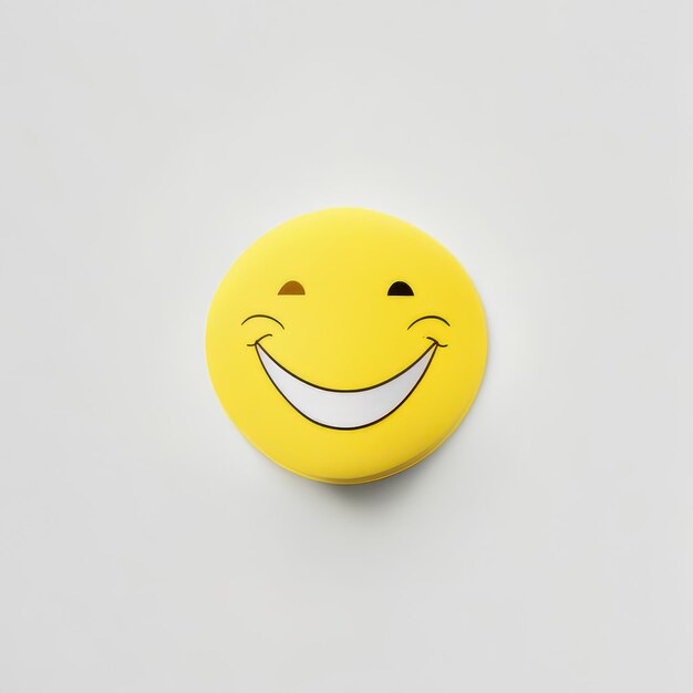 Foto emoji de sorriso feliz amarelo inteligência artificial gerativa