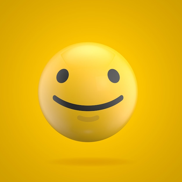 Emoji-Emoticon-Charakter Gesicht 3D-Rendering