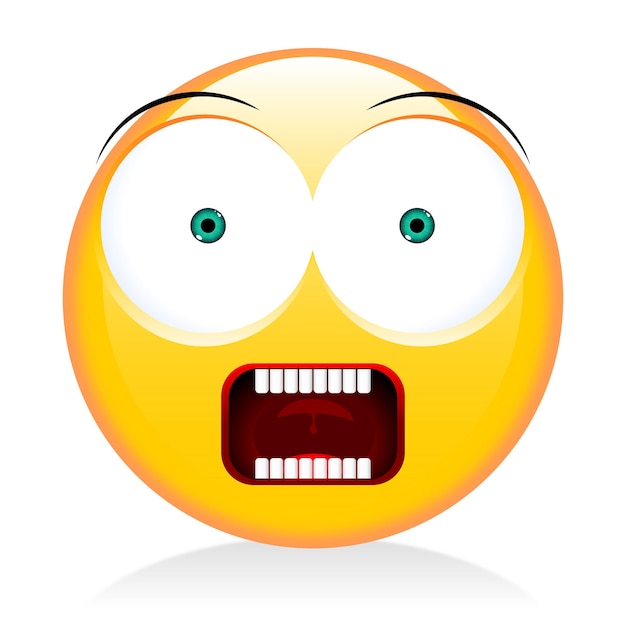 Emoji-Emoticon erschrocken