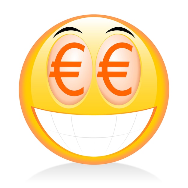 Emoji emoticon signo euro