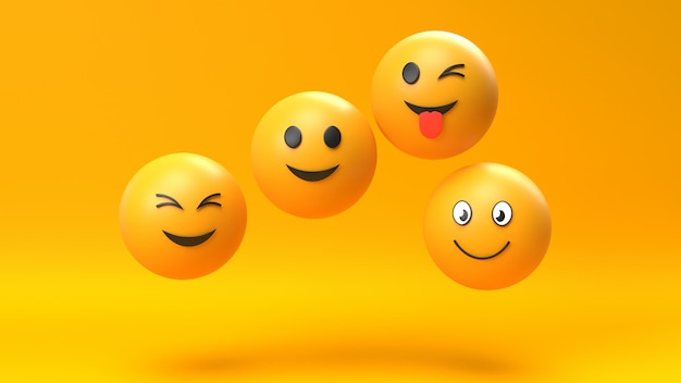 Emoji-Emotikon-Charakterhintergrund