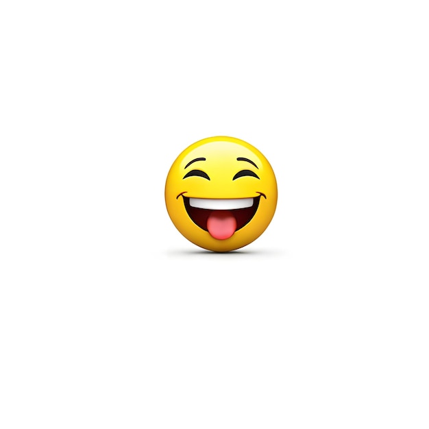 Emoji entusiasmado com um sorriso alegre e olhos abertos mostrando ânsia