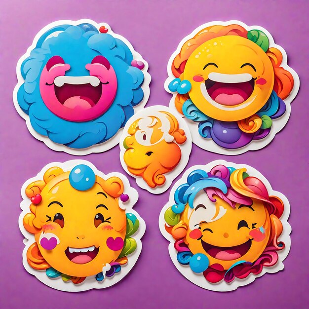 Emoji Extravaganza Ilustrações de Rainbow Riot