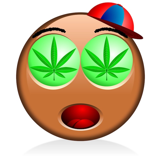 Emoji fumando hierba