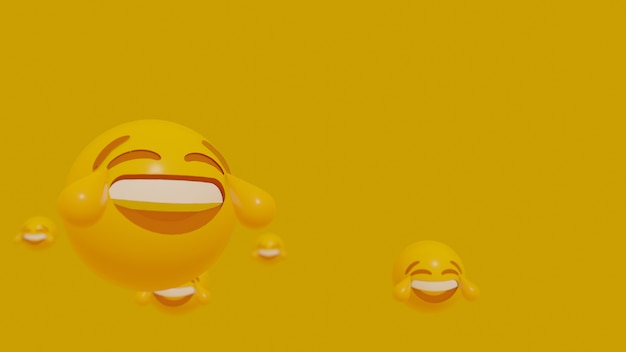 Emoji Gesicht der Bewegung 3d