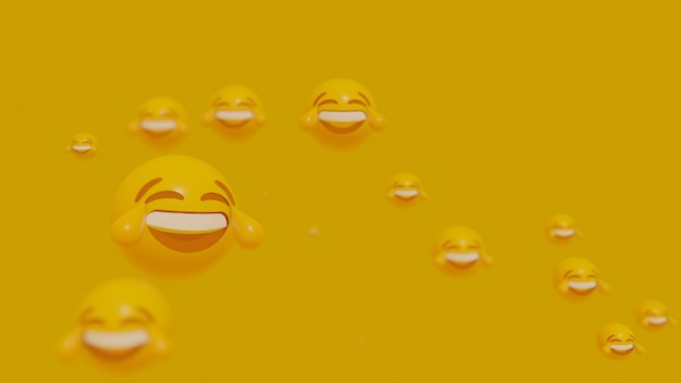 Emoji Gesicht der Bewegung 3d