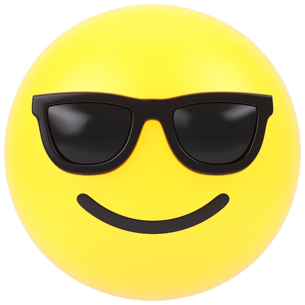 Emoji legal com óculos de sol