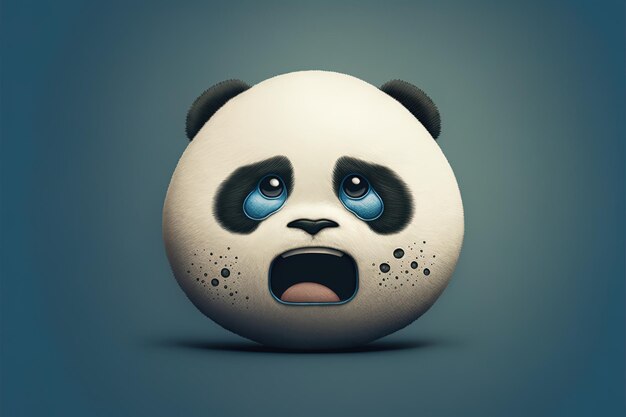 Emoji Panda 2D illustrierte Kunstwerke