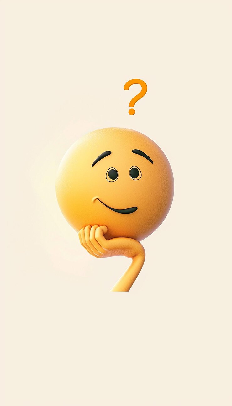 Foto emoji de pensamiento en un fondo neutro