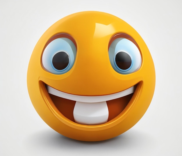 Emoji sonriente de color amarillo con fondo blanco para el Día Mundial de la Sonrisa