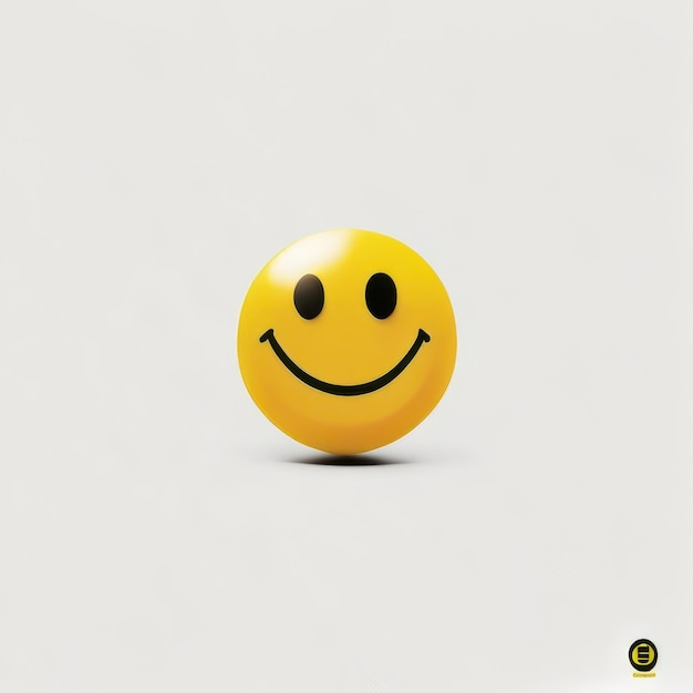 Emoji de sonrisa feliz amarillo IA generativa