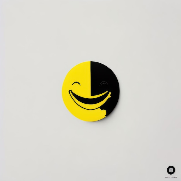 Emoji de sonrisa feliz amarillo IA generativa