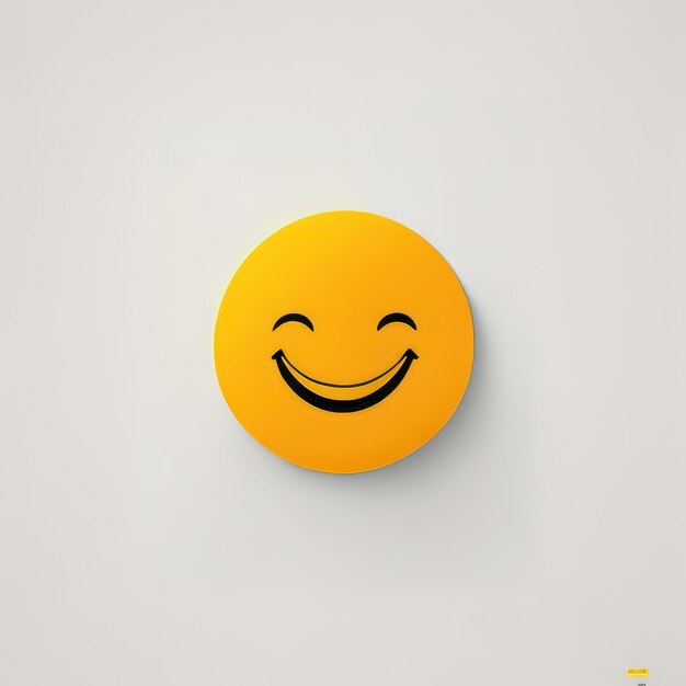 Foto emoji de sonrisa feliz amarillo ia generativa