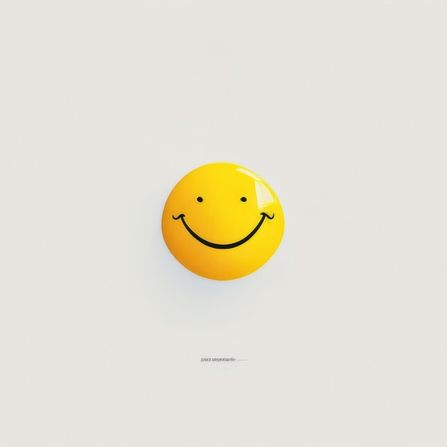 Emoji de sonrisa feliz amarillo IA generativa