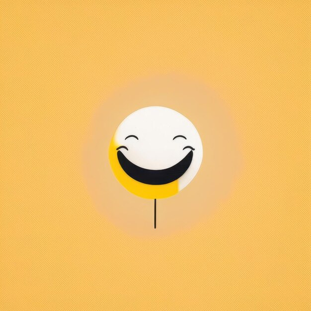 Emoji de sonrisa feliz amarillo IA generativa