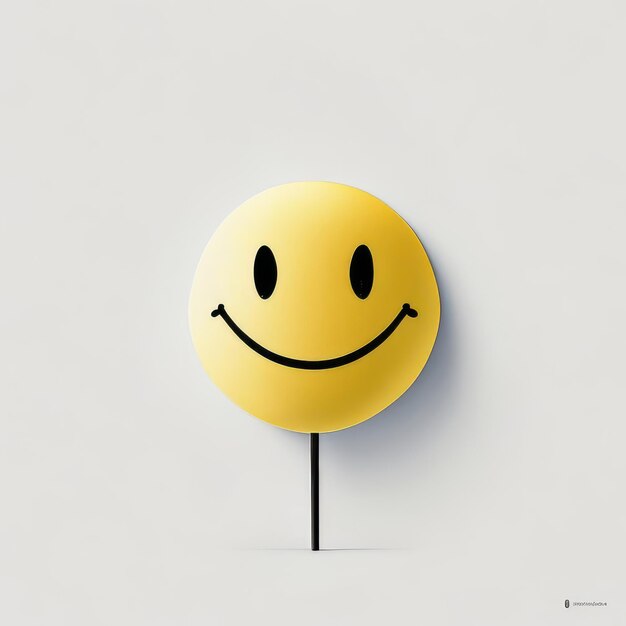 Emoji de sonrisa feliz amarillo IA generativa