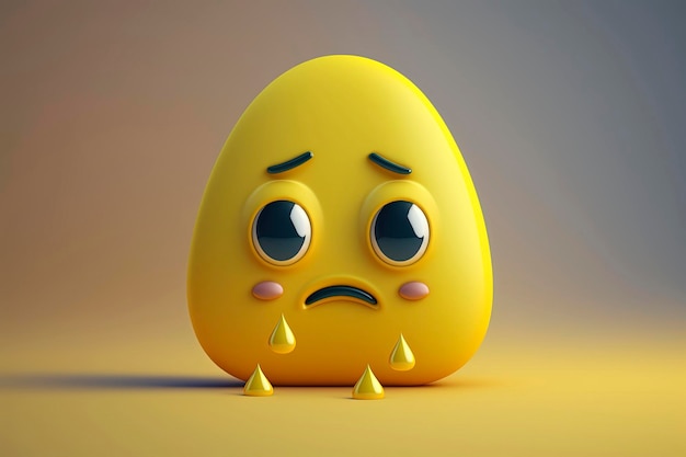 emoji triste amarelo