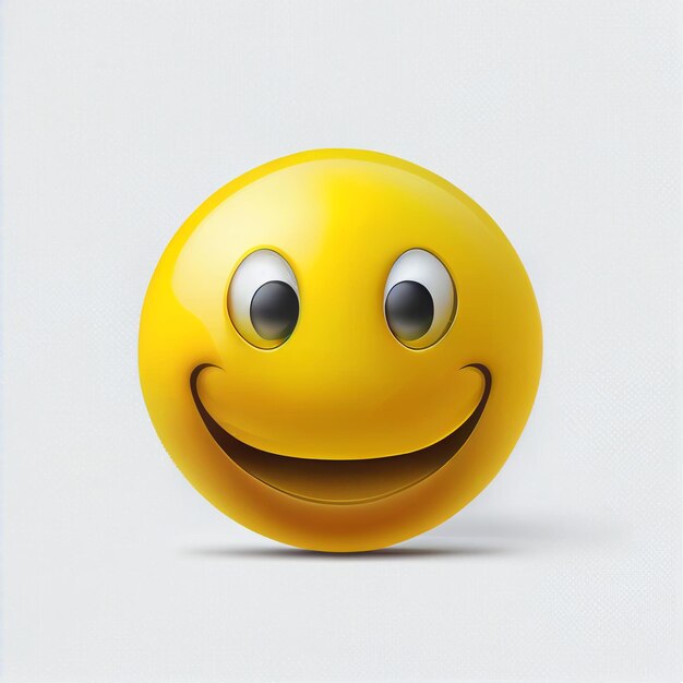 Emoji Vector de sonrisa aislado en fondo blanco generativo ai