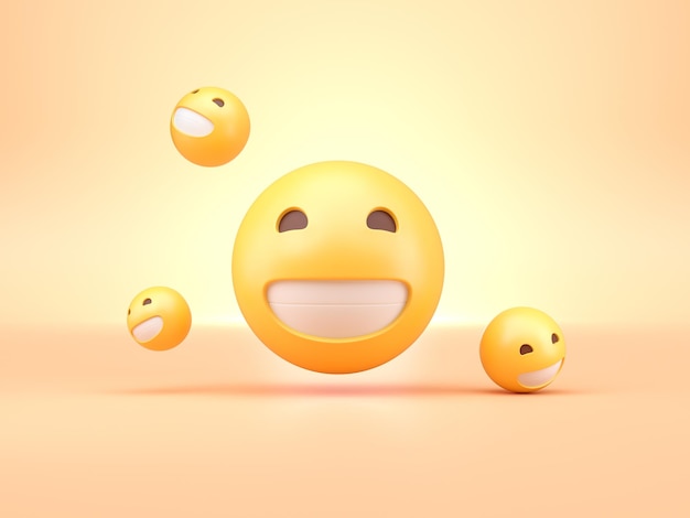 Emojis 3d renderização 3d