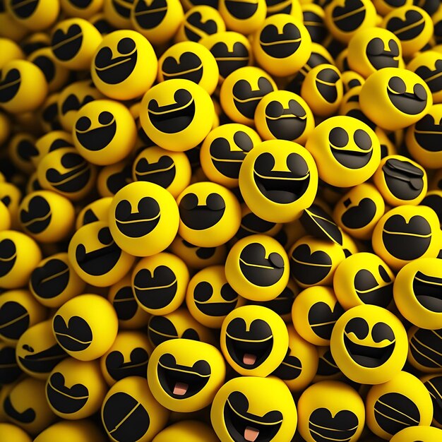 Foto emojis de dia de sorriso feliz