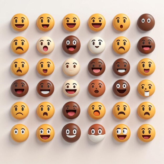 Foto emojis illustration on white background