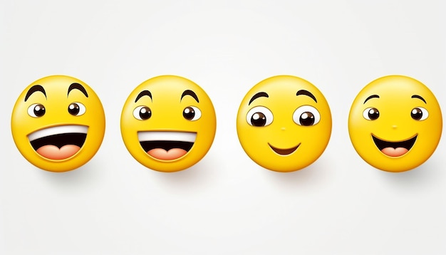 Emojis isolados em fundo branco