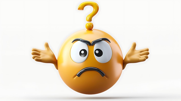Foto emojis con un signo de interrogación