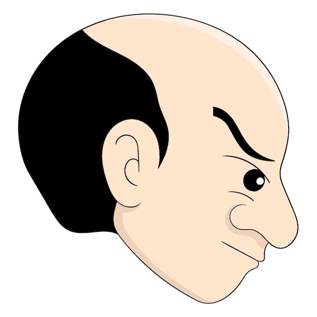 Foto emoticon de menino careca da frente