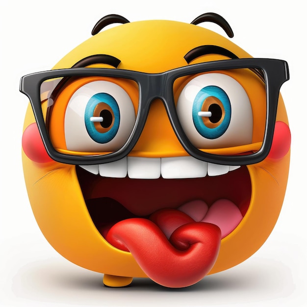 emoticon expresivo cara boca abierta emoji que muestra la lengua