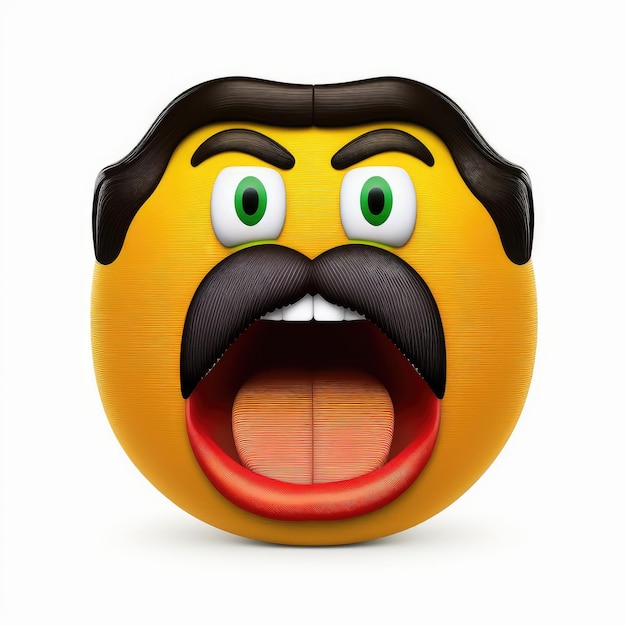 Foto emoticon expresivo cara boca abierta emoji