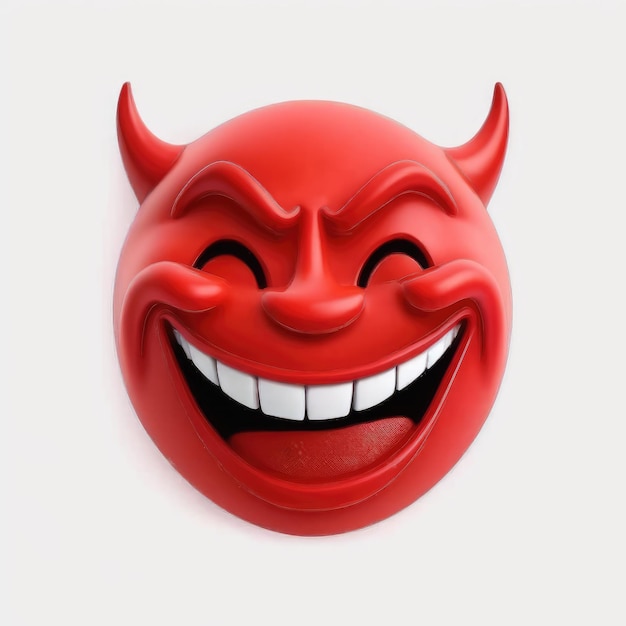 Foto emoticon expresivo cara de demonio emoji